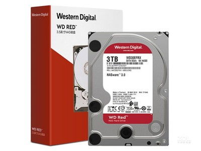 西部数据红盘3TB 5400转 北京促销，专为监控与NAS设备设计